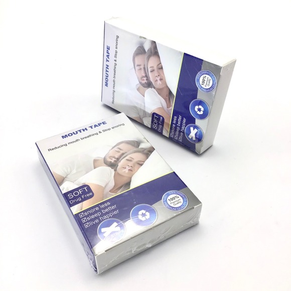 Mouth Tape (2 Pack) Sleep‎ Strips Anti Snoring Mouth Breathing Sleep Aid 240 Pcs - Picture 1 of 5